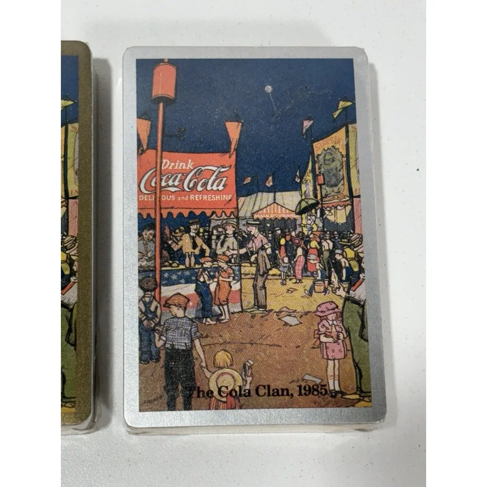 1985‎ The Cola Clan Coca Cola 2 Sealed Playing Card Decks NIB